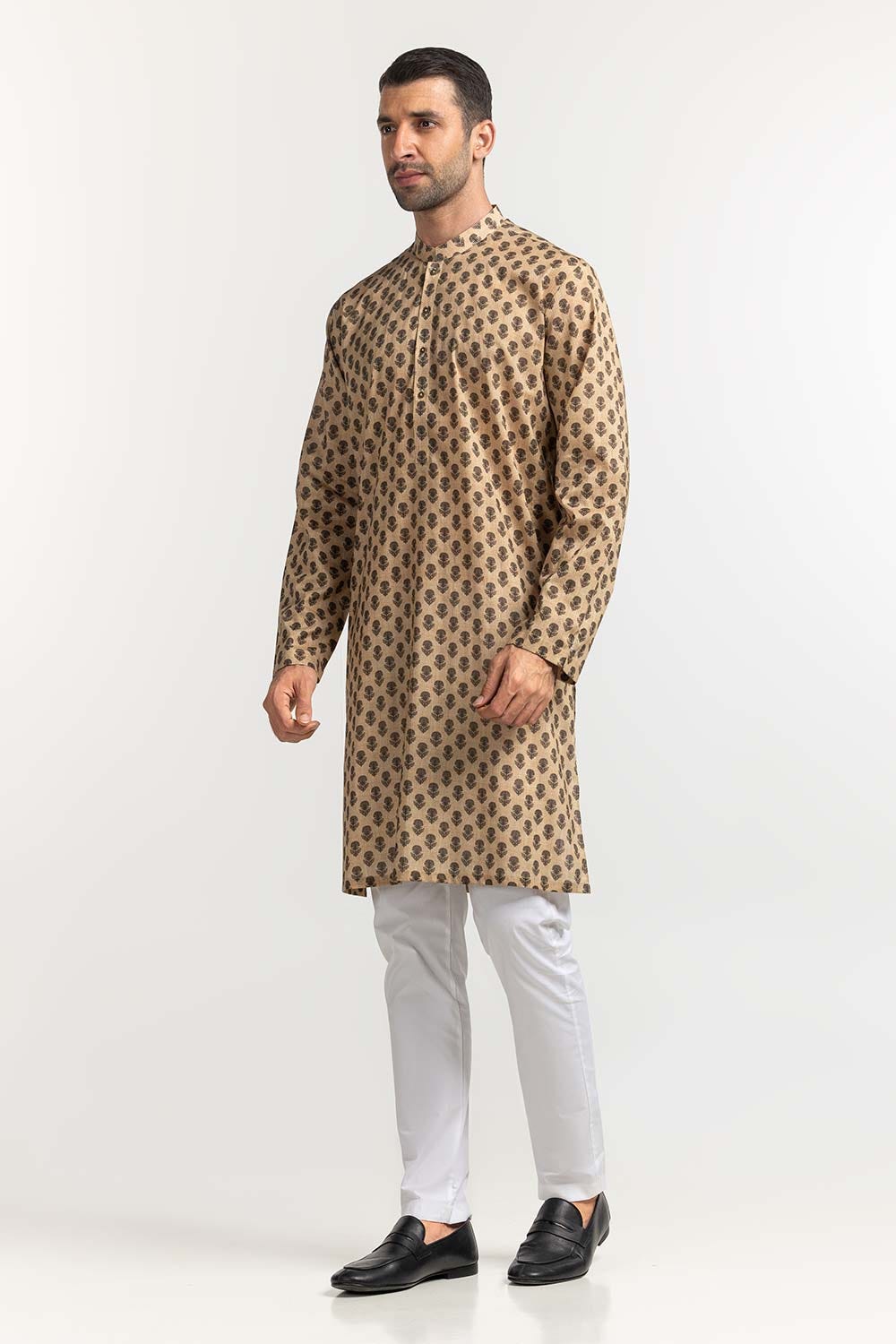 Beige Basic Kurta