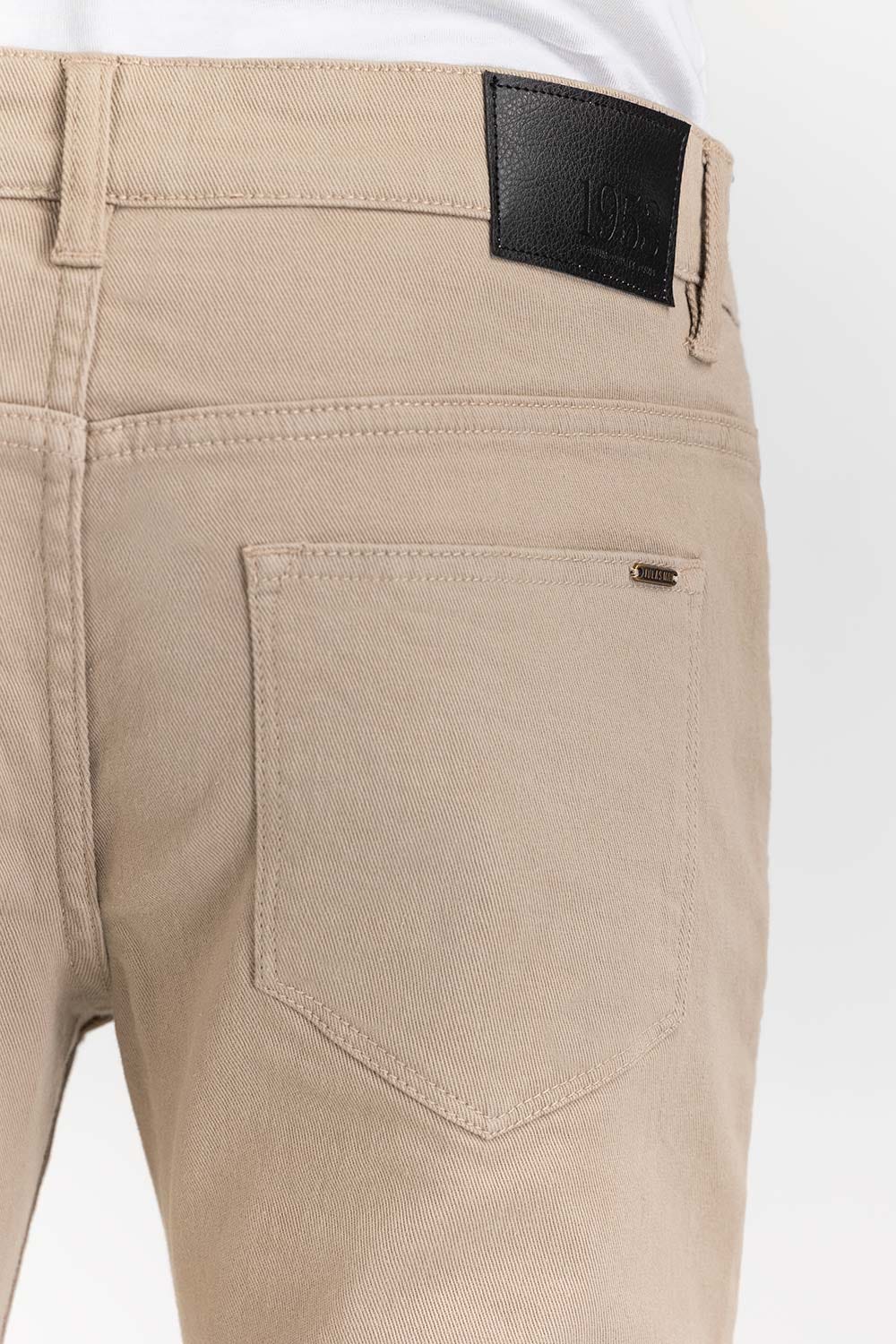 Beige Basic Non Denim Jeans