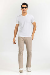 Beige Basic Non Denim Jeans TR-NDJ22-008