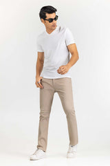 Beige Basic Non Denim Jeans TR-NDJ22-008