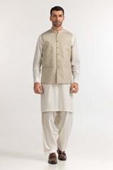 Beige Basic Waist Coat WC-PD24-013