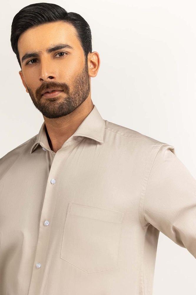 Beige Formal Shirt MN-FS-PD23-023