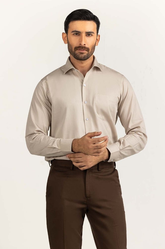 Beige Formal Shirt MN-FS-PD23-023