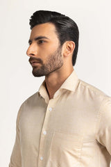 Beige Formal Shirt MN-FS-PD24-011
