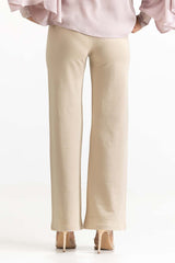 Beige Knit Trouser 231-220-006 C