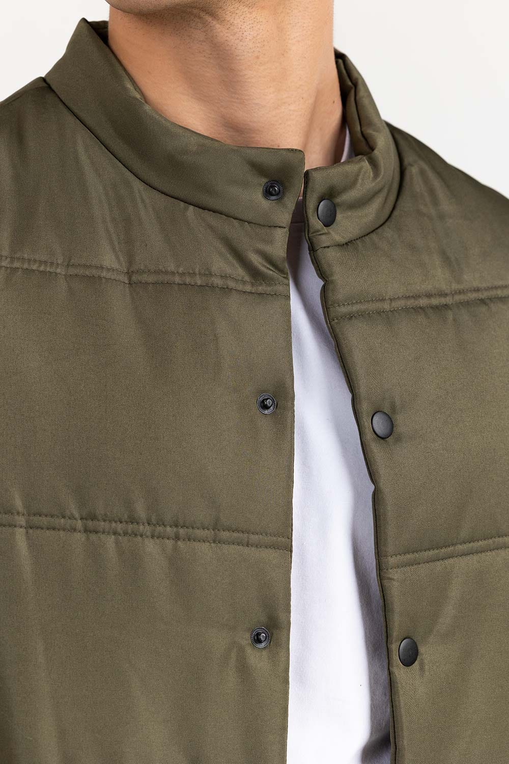 Beige Puffer Gilet JKT-WVST22-015