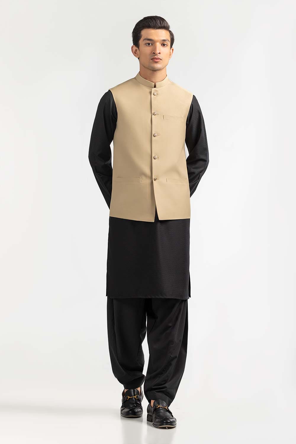 Beige Stylized Waistcoat