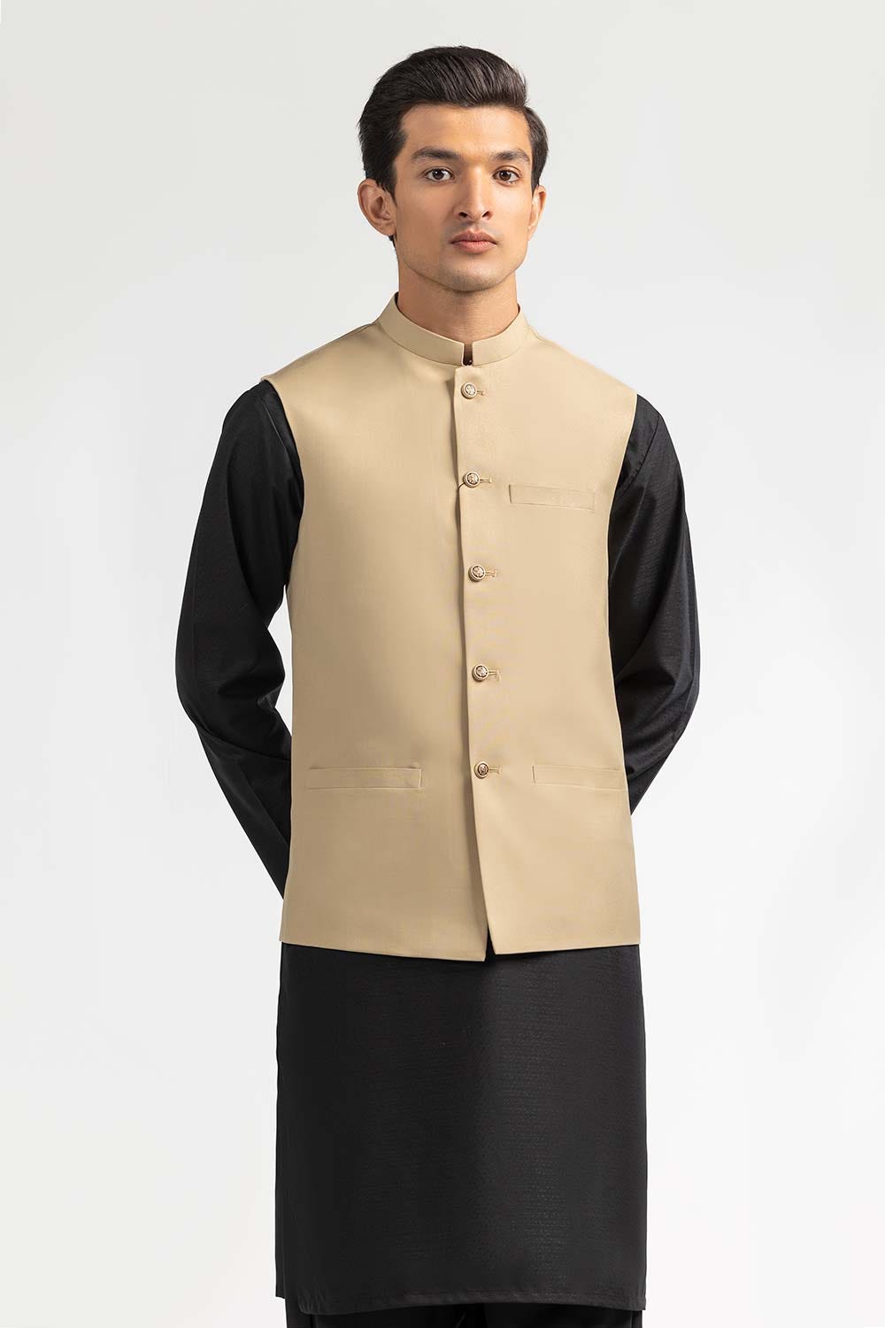 Beige Stylized Waistcoat