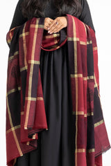 Red Blended Zari Shawl SH-24-113