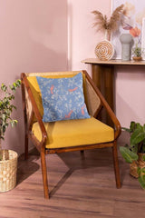 Bird Flora Embroidered Cushion Cover