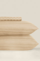 Biscotti Stripe Satin T-250 Bed Sheet Set