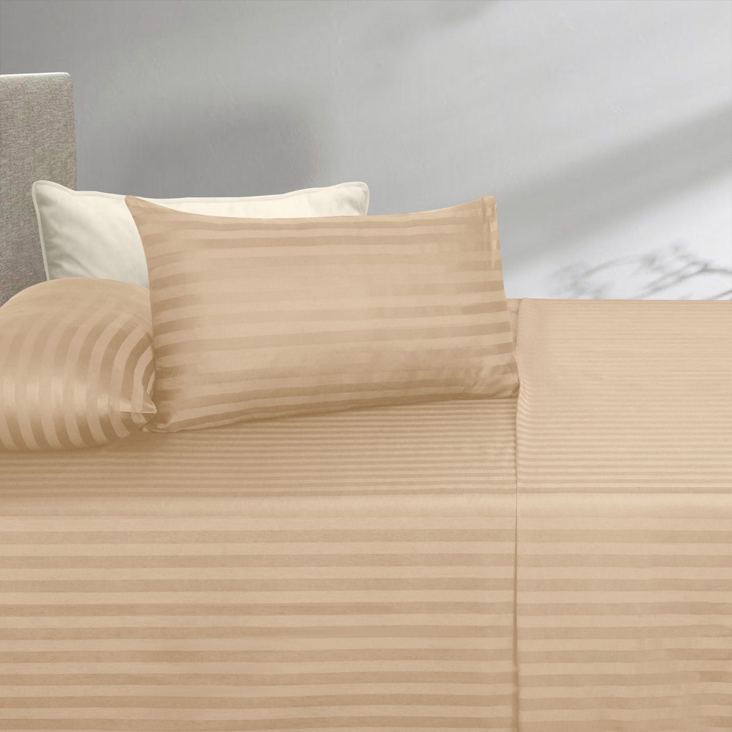 Biscotti Stripe Satin T-250 Bed Sheet Set