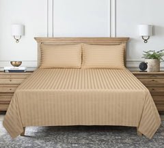 Biscotti Stripe Satin T-250 Bed Sheet Set