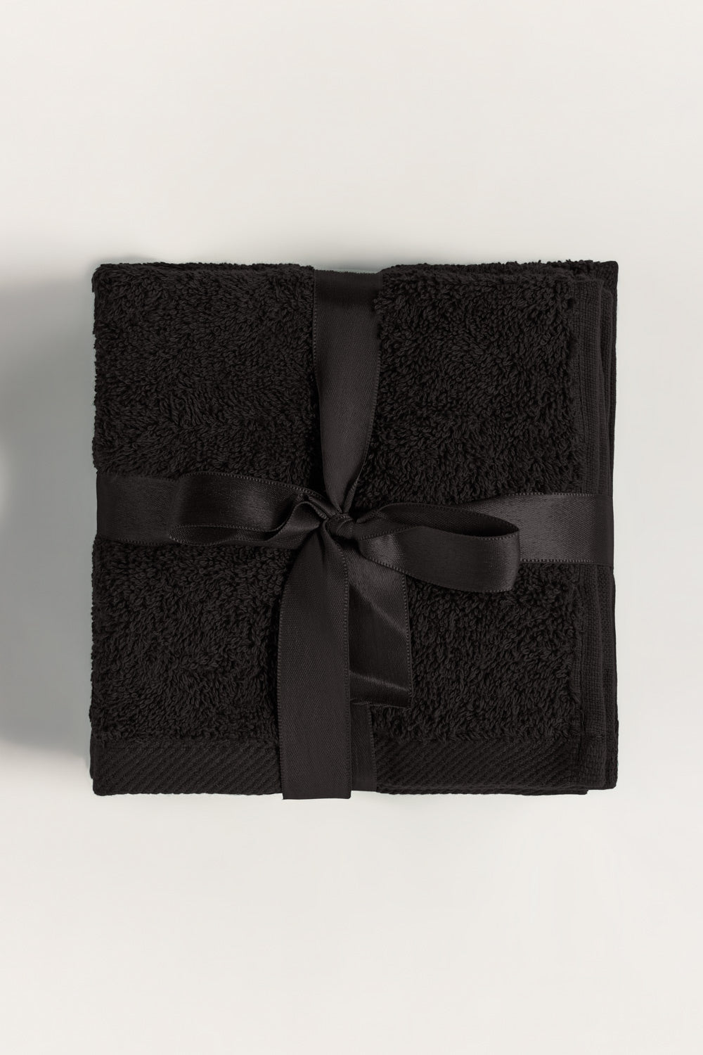 Black Combed Towel 4 Pcs Set