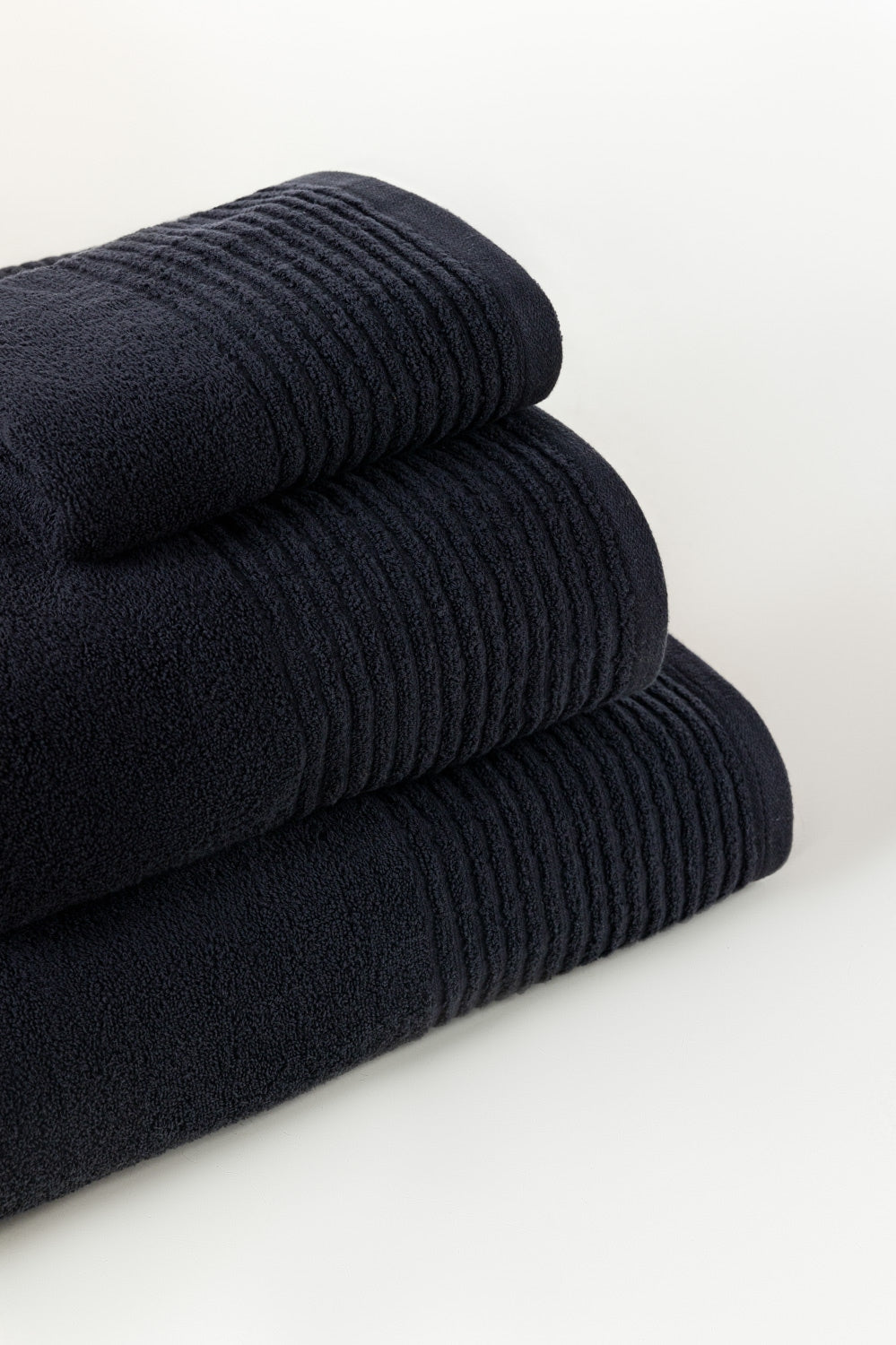 Black Combed Towel Plain