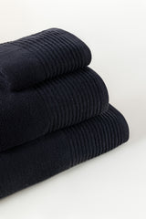 Black Combed Towel Plain