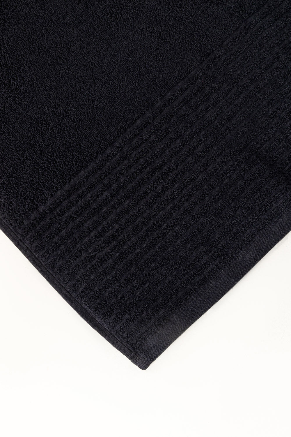 Black Combed Towel Plain