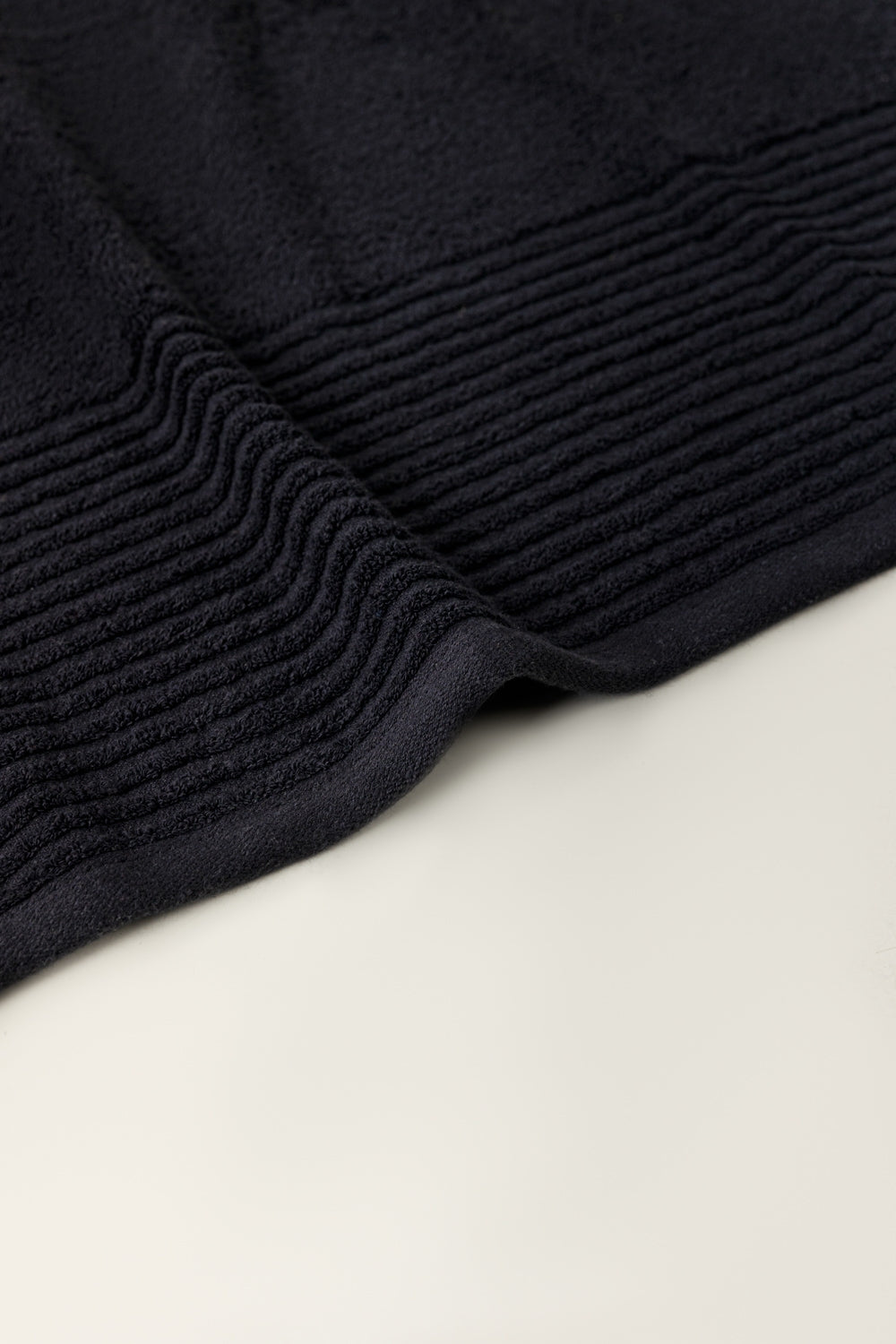 Black Combed Towel Plain