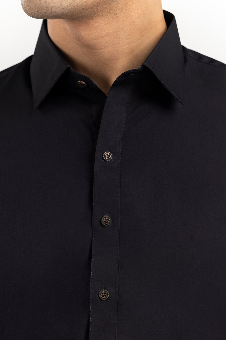 Black Gold Latha Unstitched Fabric Cotton-LF