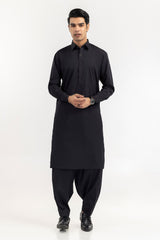 Black Gold Latha Unstitched Fabric Cotton-LF