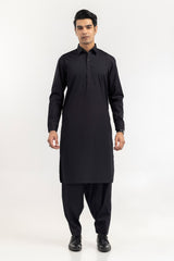 Black Gold Latha Unstitched Fabric Cotton-LF