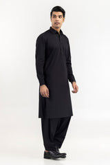 Black Gold Latha Unstitched Fabric Cotton-LF