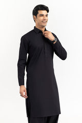 Black Gold Latha Unstitched Fabric Cotton-LF