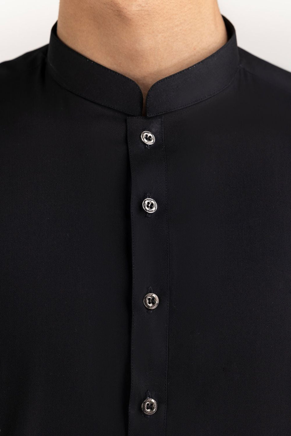 Black Gold Latha Unstitched Fabric