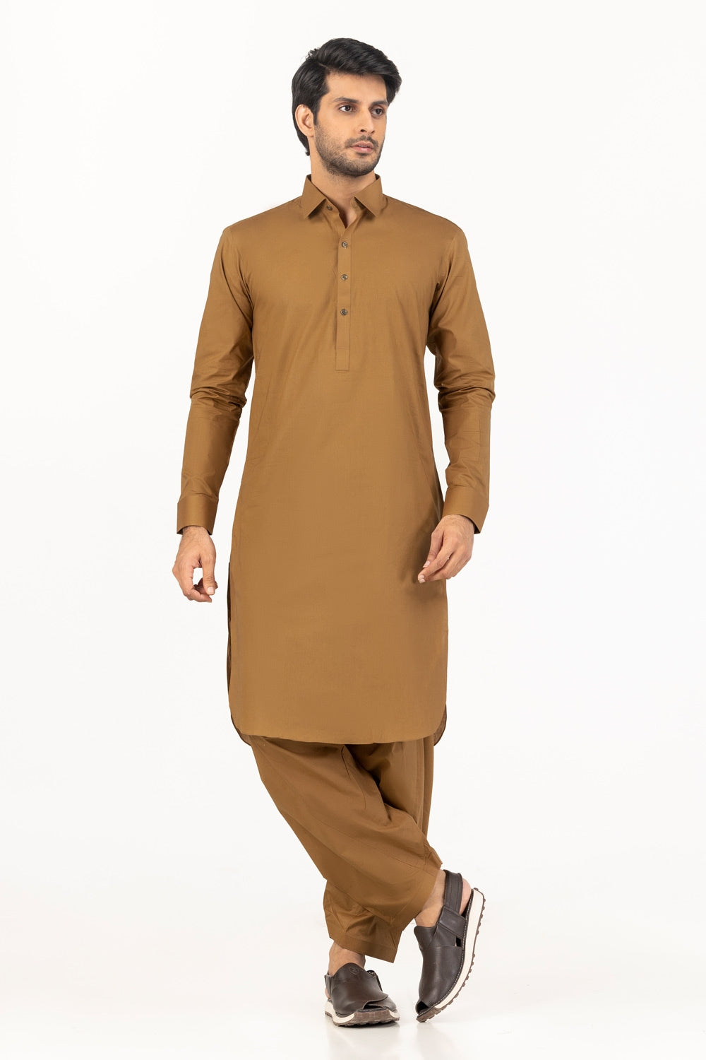 Black Gold Latha Unstitched Fabric Cotton-LF