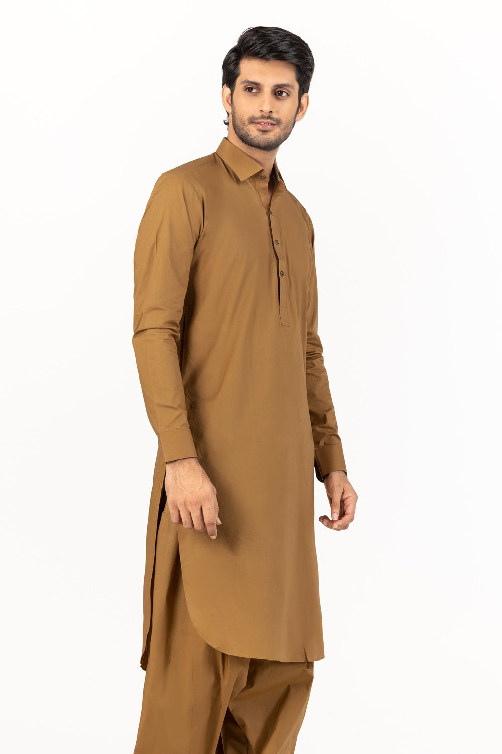 Black Gold Latha Unstitched Fabric Cotton-LF