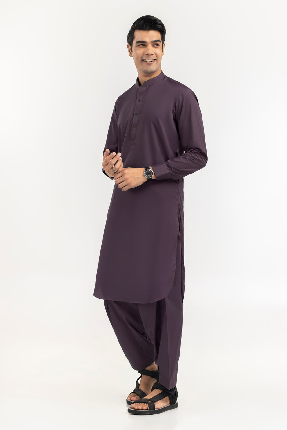 Black Gold Latha Unstitched Fabric Cotton-LF