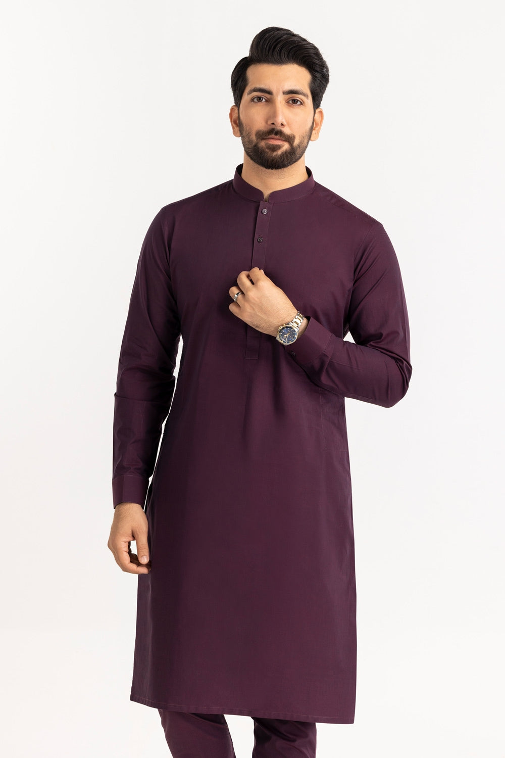 Black Gold Latha Unstitched Fabric Cotton-LF