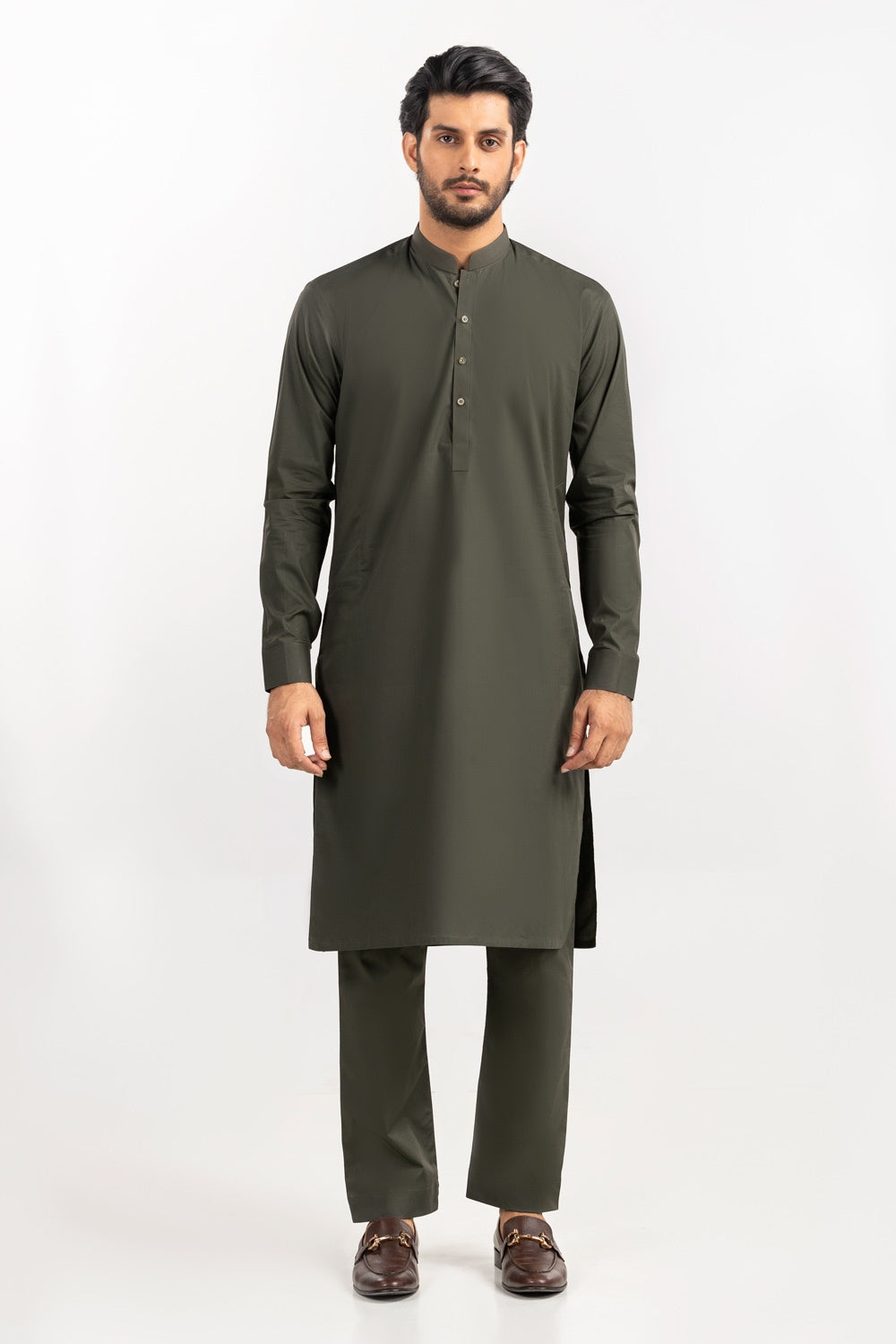 Black Gold Latha Unstitched Fabric Cotton-LF