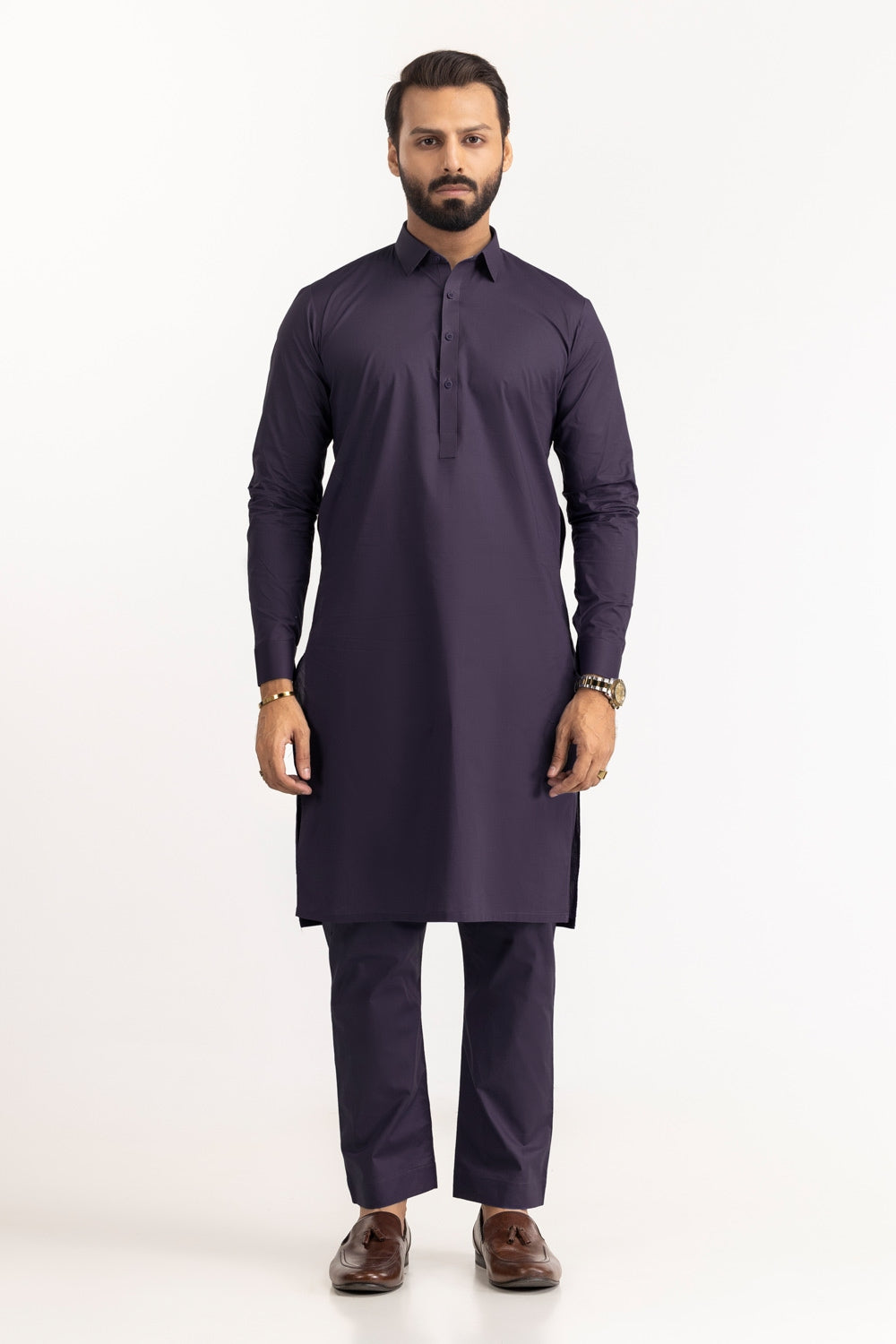 Black Gold Latha Unstitched Fabric Cotton-LF