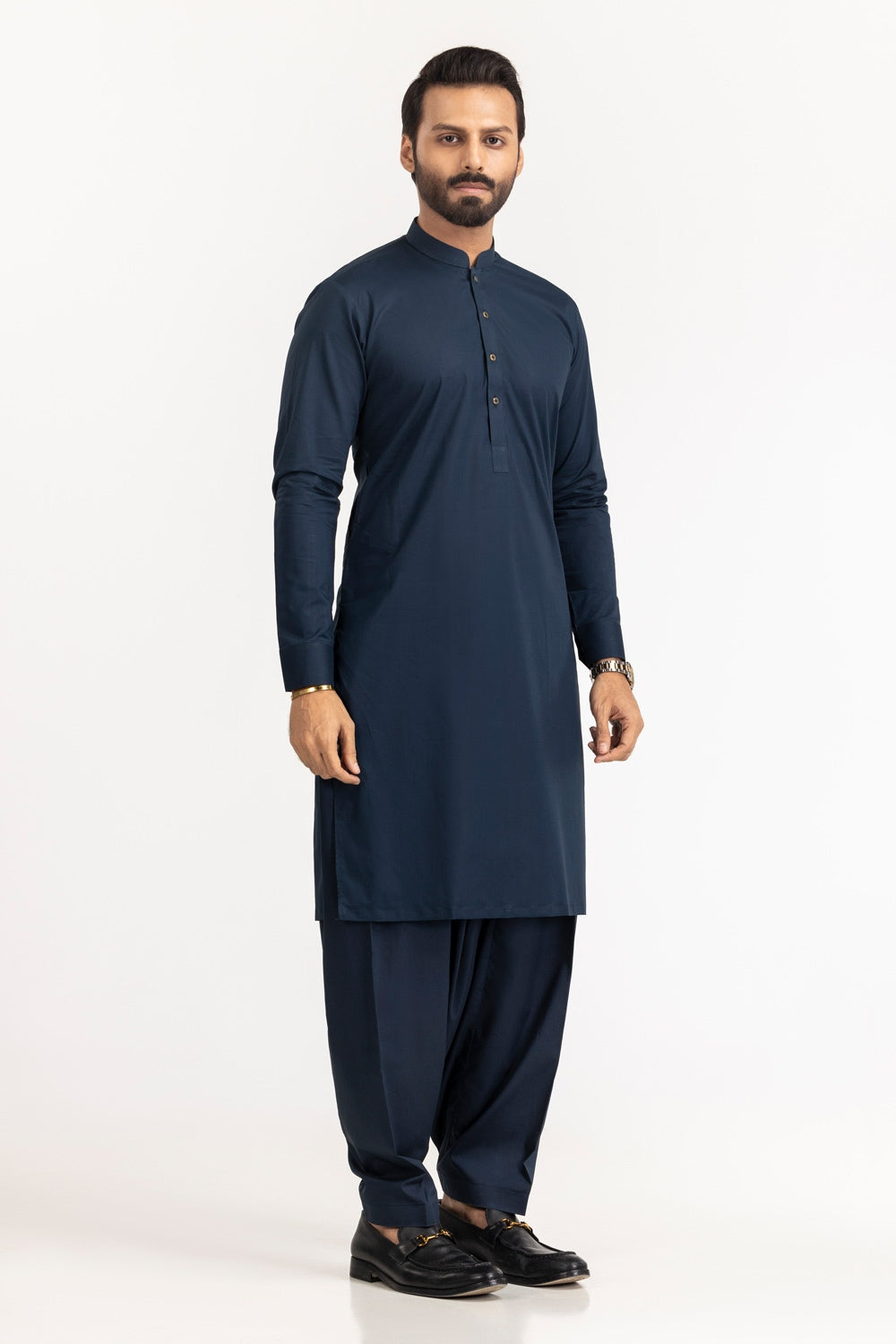 Black Gold Latha Unstitched Fabric Cotton-LF