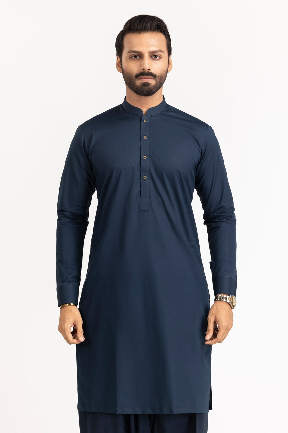 Black Gold Latha Unstitched Fabric Cotton-LF