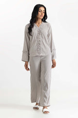 Black and White Blended Blouse 231-217-060