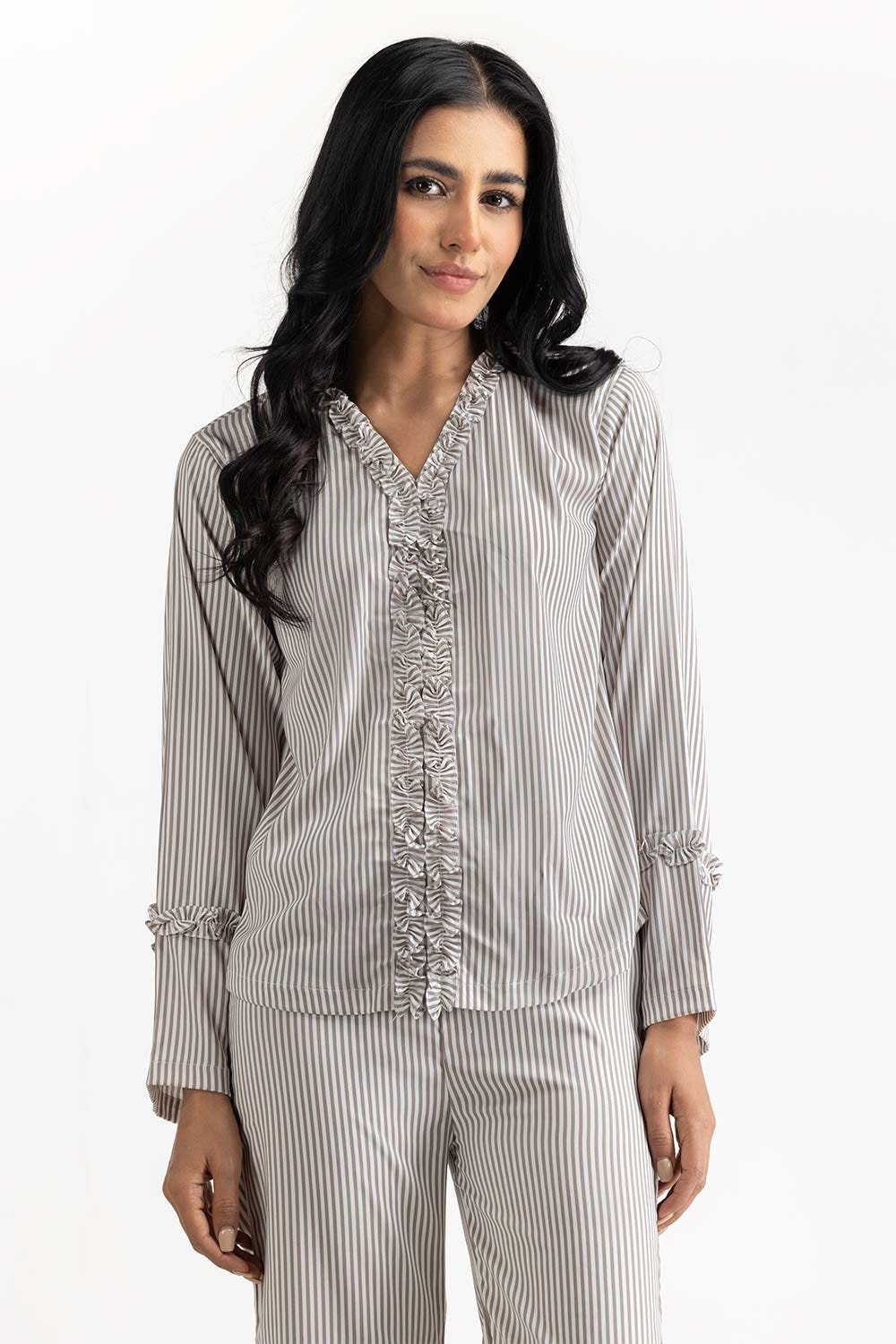 Black and White Blended Blouse 231-217-060