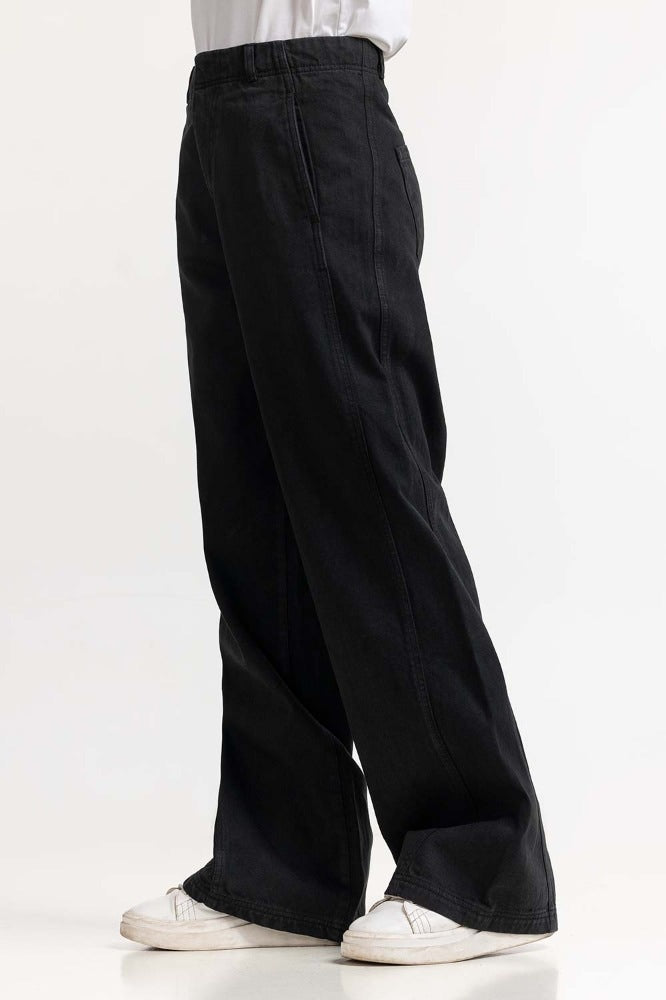 Black Basic Non Denim Jeans WM-NDJ-SS24-011