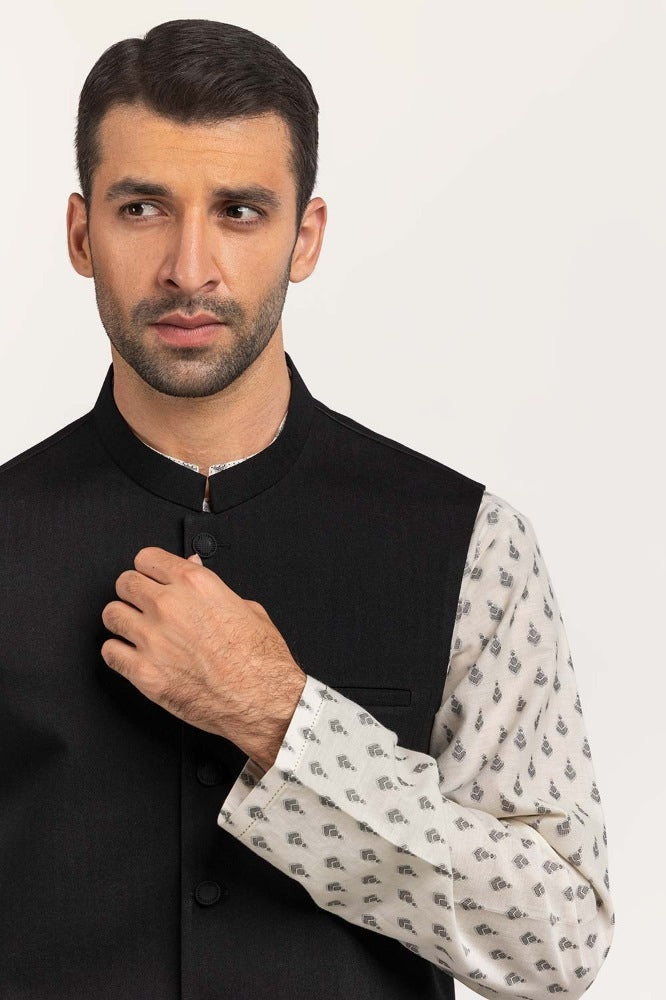 Black Basic Waist Coat