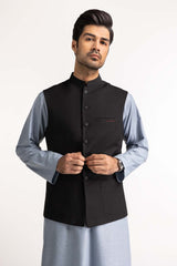 Black Basic Waistcoat WC-PD24-023
