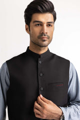 Black Basic Waistcoat WC-PD24-023