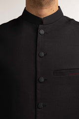 Black Basic Waistcoat WC-PD24-023