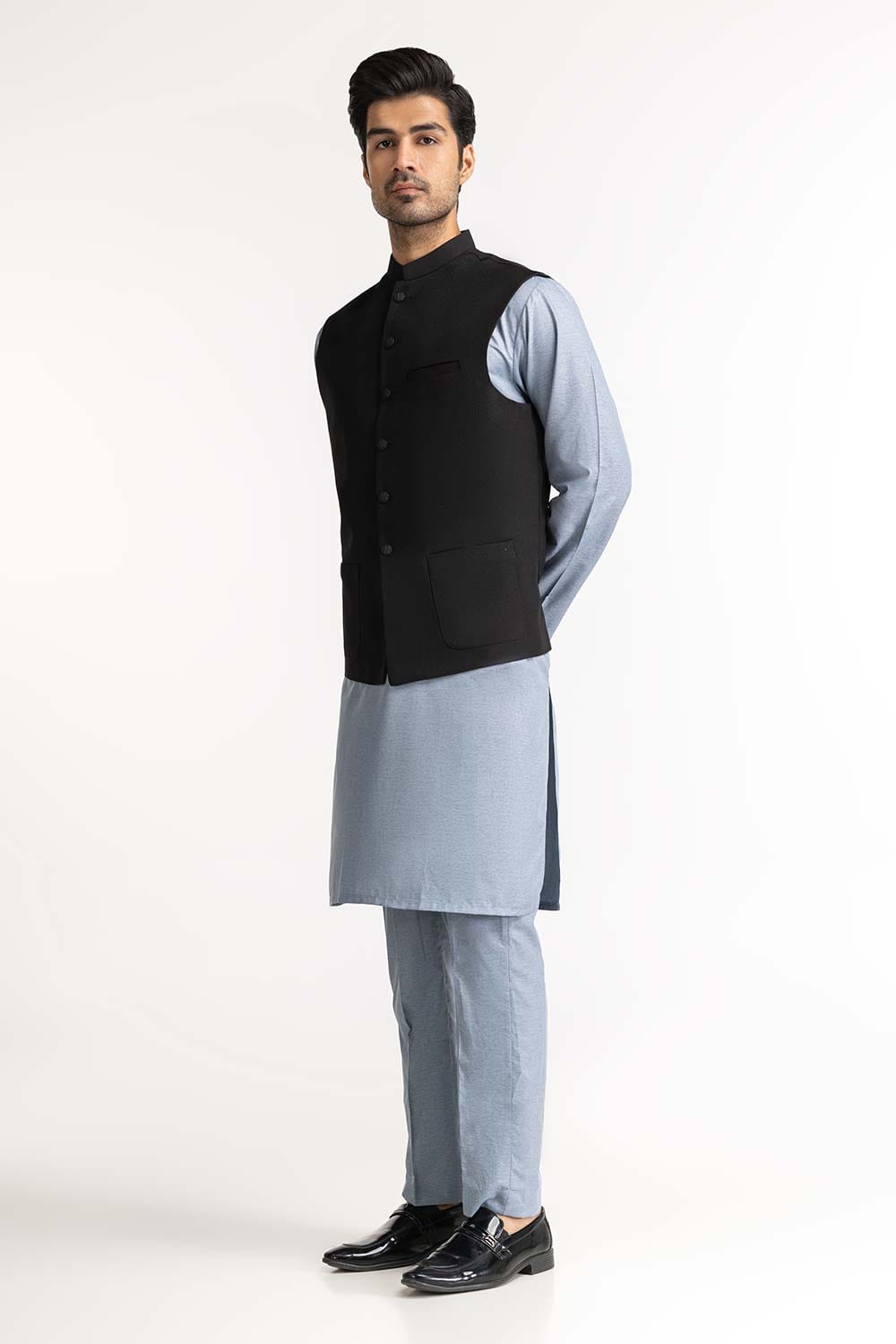 Black Basic Waistcoat WC-PD24-023