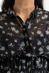 Black Blended Casual Shirt 231-217-032