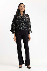 Black Blended Casual Shirt 231-217-032