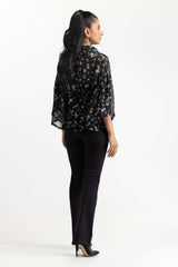 Black Blended Casual Shirt 231-217-032