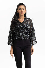 Black Blended Casual Shirt 231-217-032