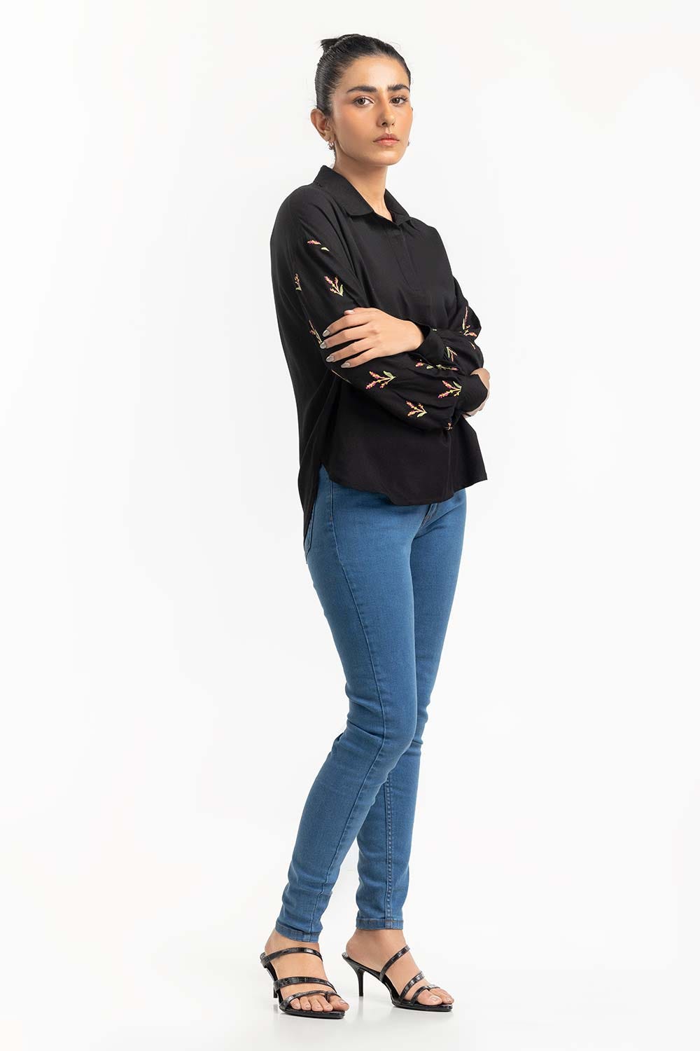 Black Blouse 224-217-024