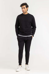 Black Crew Neck Co-Ord Set COS-F22-081s